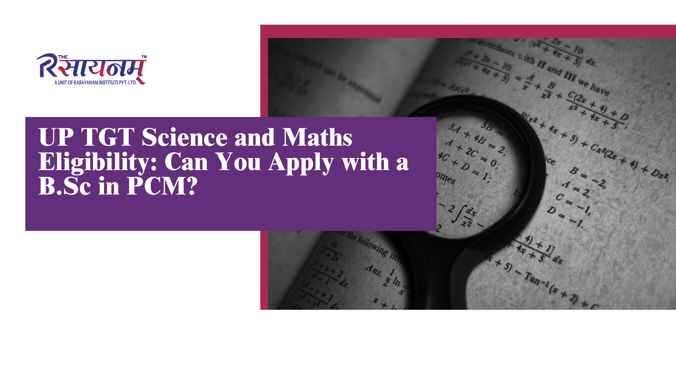 UP TGT Maths & Science banner